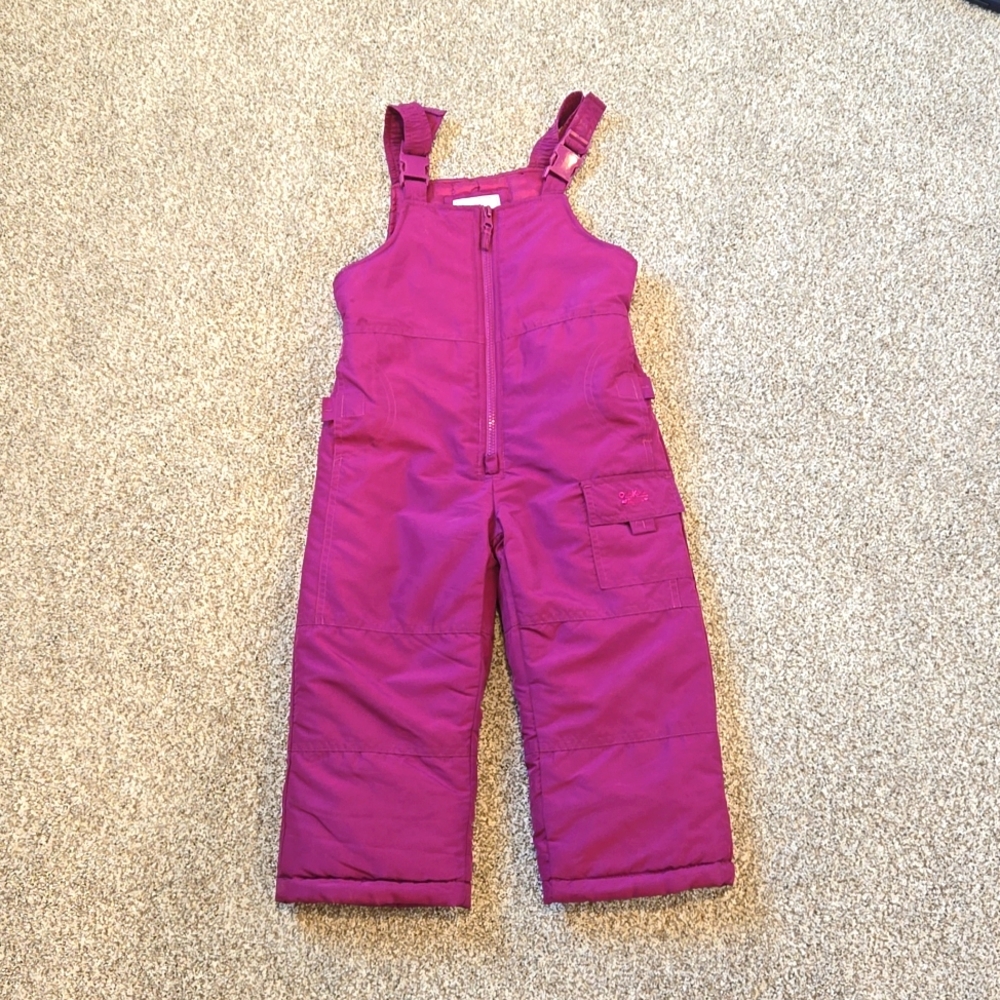 Size 4T Snowsuit Snow bibs winter ski Fushia Purple color